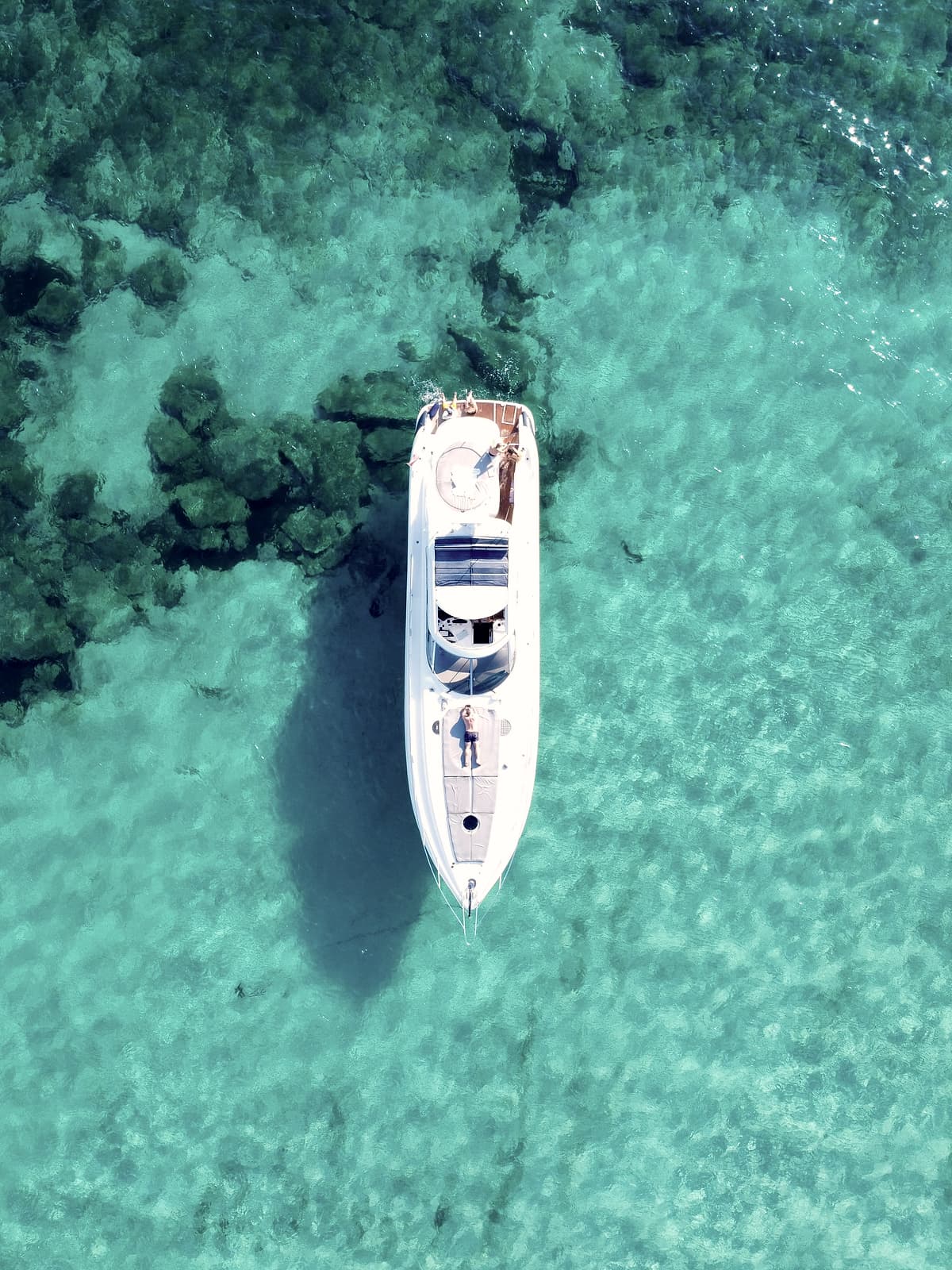 A yacht under way